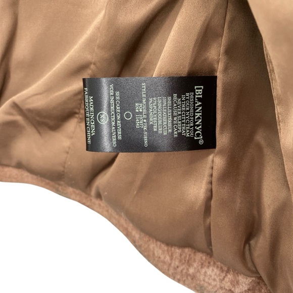 BLANKNYC Women's Suede Leather Moto Jacket - Picture 7 of 7